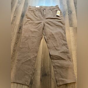 NWT Style & Co Petite Slim Leg Pants Willowbark 14P Short